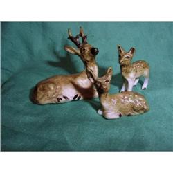 Three Victorian Porcelain Deer #2087387