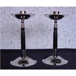 art deco silverplate candlestick #2087428