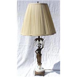 Vintage Art Deco Style Spelter Figure Lamp #2087468