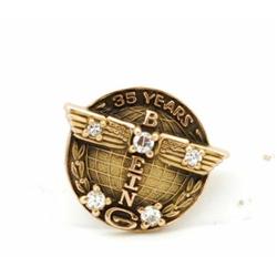 Boeing  Gold & Diamonds  35 year Award Pin #2087471