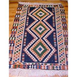 Persian Wool Kilim Carpet Hand Woven Rug #2087491