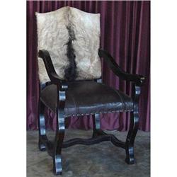 RUSTIC COWHIDE LEATHER LIBRARY OFFICE CHAIR #2087512