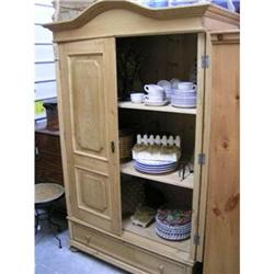 PINE ARMOIRE WITH DOUBLE HINGED DOORS #2095836