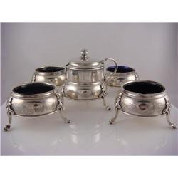 Antique English Sterling Silver Salt Cellars & #2095857