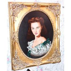 Scarlet O'Hara Oil Painting Red Dress #2095871