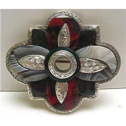 Magnificent Victorian Scottish Agate Brooch #2096010