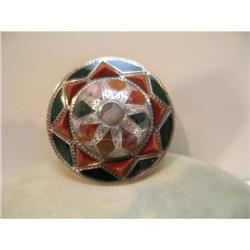 Victorian Scottish Agate Sterling Silver Brooch#2096011