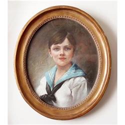 Pastel Portrait of Boy by M. Alleon #2096048