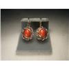 18K Pink Rose Gold Ruby Coral Floral Earrings #2096065