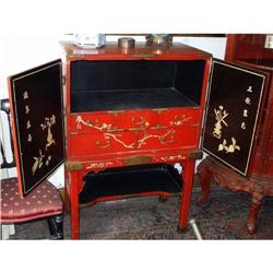 Chinese red lacquer wedding  Cabinet Bar #2096416