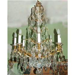 Bronze and crystal   chandelier  #2096468