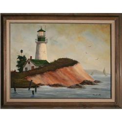 Lighthouse on Sandy Cliff by Richard Cornwell #2105845