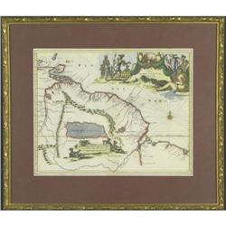 Antique map Guiana Amazon Blaeu 1671 america #2105855