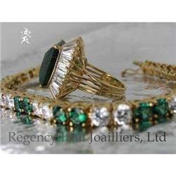 RHJ Elegant Simulated Emerald (YAG) Ring  #2105899