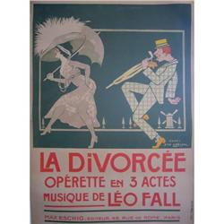 La Divorcée - Vintage Theatre Poster C 1911 #2105985