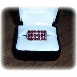 14k Ruby & Diamond Multi-Row Wide Band #2105995