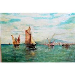 Otis S. Weber Marine Oil on Canvas #2106253