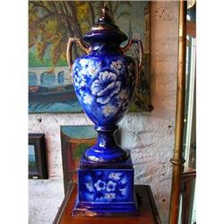 England Potiche with base Art Deco with flowers#2106310