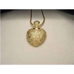 18K YG Gold Diamond Heart Enhancer Pendant #2106351