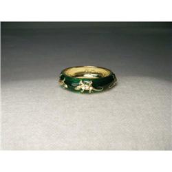 Hidalgo Enamel 18K YG Salamander Diamond Band #2106354
