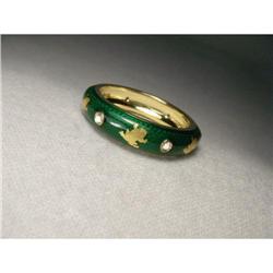 Hidalgo Enamel 18K Gold Frog Diamond Band #2106355