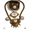 Image 1 : Fabulous GUILLOCHE seed pearl FULL Parure  #2106507