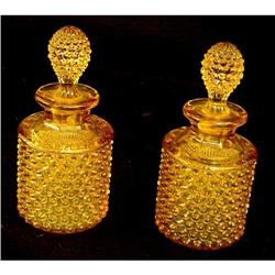 Pair of Antique Hob Nail Scent Bottles #2106761