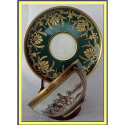 SIGNED HP CUP SAUCER NAPOLEON ARMY MEISSONIER #2106782