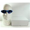 Image 1 : BOX OF OAKLEY STYLE BLUE SUNGLASSES.