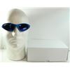 Image 1 : BOX OF OAKLEY STYLE BLUE SUNGLASSES.