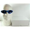 Image 1 : BOX OF OAKLEY STYLE BLUE SUNGLASSES.