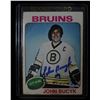 Image 1 : JOHN BUCYK BOSTON BRUINS 1975 OPC SIGNED CARD HOF