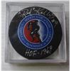 LEONARD RED KELLY AUTOGRAPHED HALL OF FAME PUCK