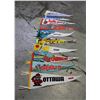 Image 1 : 10 VINTAGE PENNANT SOUVENIR FLAG BANNERS