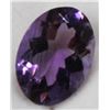 Image 1 : #88-PURPLE AMETHYST GEMSTONE OVAL 5.0ct