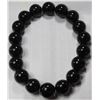 Image 1 : #43-NATURAL BLACK OBSIDIAN BRACELET 10mm