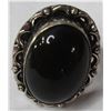 #124-NATURAL BLACK OBSIDIAN RING SIZE 6.5