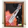 CONTEMPORARY ORIG URBAN ART FRAMED UNDER GLASS