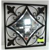 Image 1 : BLACK METAL DIAMOND SHAPED MIRROR