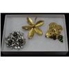 Image 1 : LOT OF 3 VINTAGE COSTUME BROOCHES MIXED
