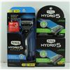 Image 1 : NEW SCHICK HYDRO5 SENSE HYDRATE RAZOR WITH TWO