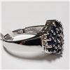 Image 2 : 177) SILVER BLUE SAPPHIRE(1.1CT) RING, SIZE 7.5