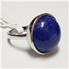 Image 1 : 151) SILVER LAPIS LAZULI RING, SIZE 9.5