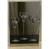 Image 1 : GLASS STEMMED CANDLEHOLDERS