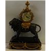 Image 1 : VINTAGE LION CLOCK WITH FRESH BATTERY INSTALLED