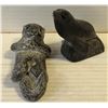 VINTAGE SIGNED SOAPSTONE CARVINGS