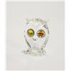 Image 1 : SWAROVSKI CRYSTAL FIGURE WISE OWL GREEN EYES