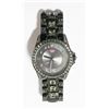 JUICY COUTURE WATCH BLACK + PINK W/ BLACK RHINESTONE