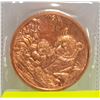 Image 2 : ONE TROY OUNCE .999 COPPER COIN