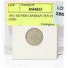 Image 1 : 1931 SILVER CANDIAN TEN CENT COIN